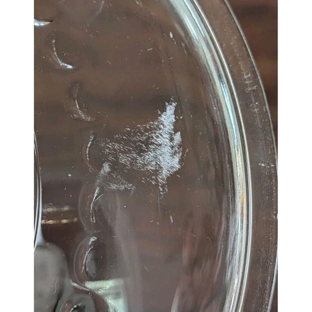 Vintage Pyrex C-10 Clear Glass Replacement Lid Round Casserole Scalloped Rim 10
